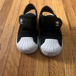 Adidas Kids Black and White Sneakers